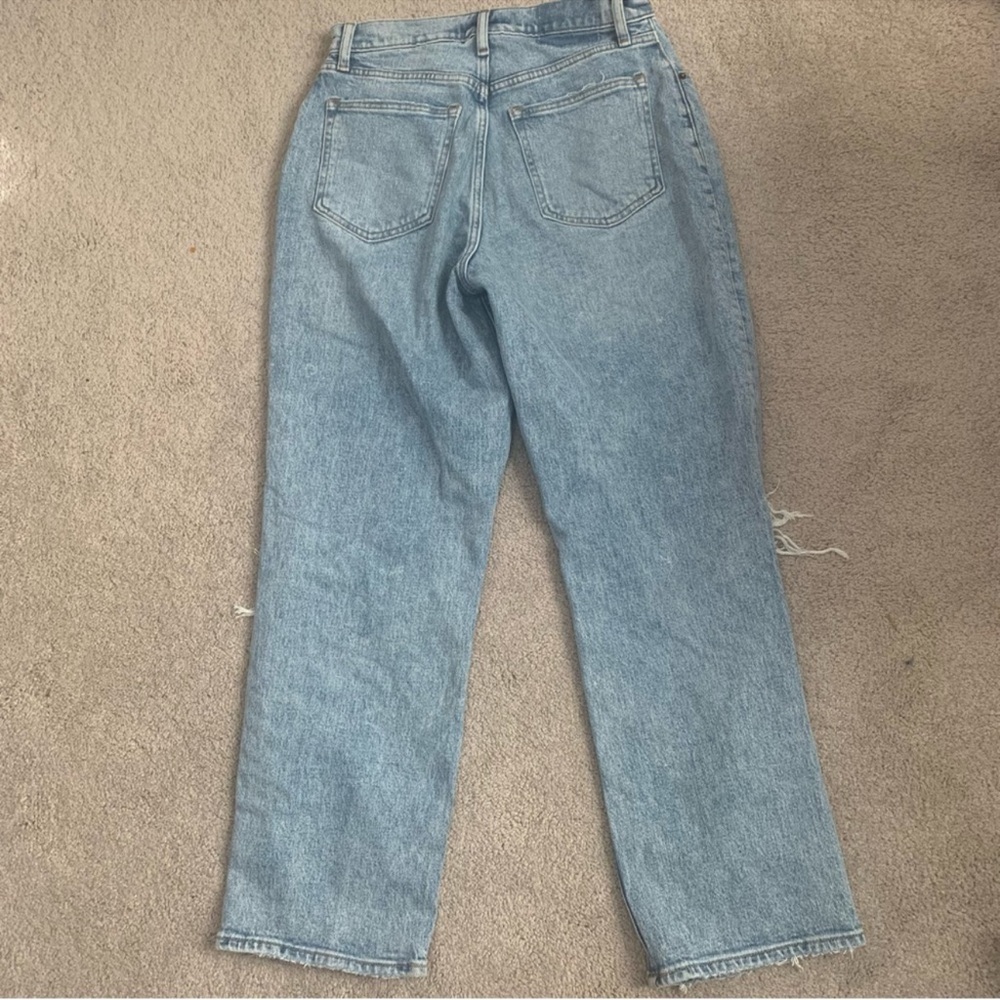Abercrombie & Fitch Curve Love Ultra High Rise 90s Distressed Jean size 8S/29S - Picture 9 of 12